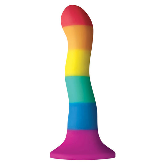 ORGOGLIO - DILDO A FORMA DI BANDIERA LGBT ONDA 17 CM