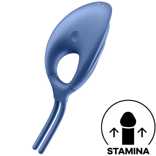 SATISFYER - ANELLO VIBRANTE SWORDSMAN BLU