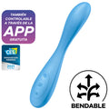 SATISFYER - VIBRADOR MÚLTIPLE FLEX 4+ CON APLICACIÓN PUNTO G AZUL