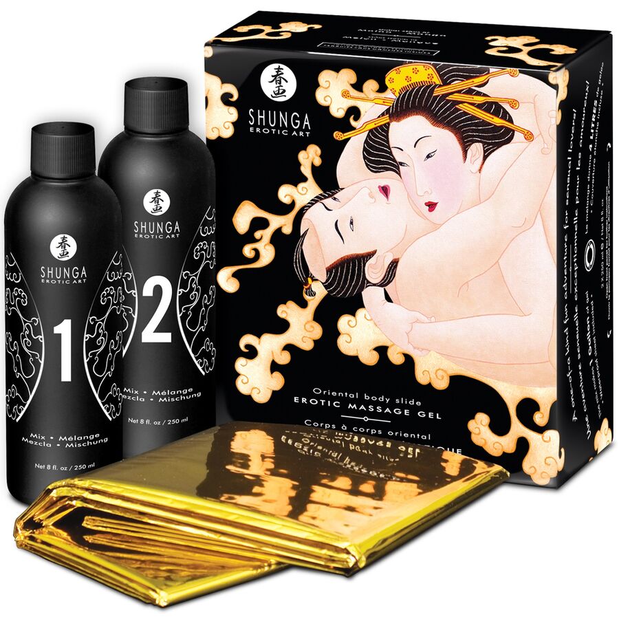 SHUNGA - ORIENTAL MELON MANGO EROTIC BODY TO BODY MASSAGE GEL SHUNGA KITS