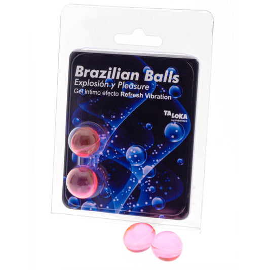 TALOKA - 2 BOLAS BRASILEÑAS GEL EXCITANTE EFECTO VIBRADOR REFRESCANTE