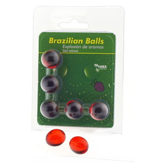 TALOKA - 5 BOLAS BRASILEÑAS GEL ÍNTIMO DE FRESA