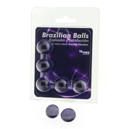TALOKA - 5 SFERE BRASILIANE EFFETTO VIBRANTE ELETTRICO GEL ECCITANTE