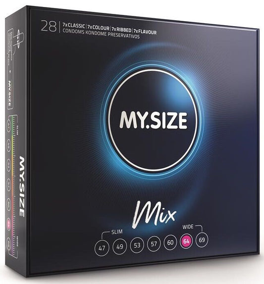 MY SIZE - CONDONES MIXTOS 64 MM 28 UNIDADES