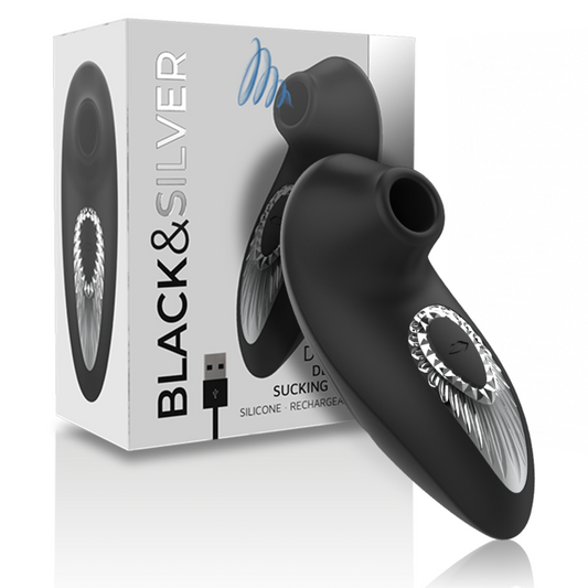 BLACK&SILVER - DRAKE DELUXE VIBRATORE RICARICABILE IN SILICONE NERO
