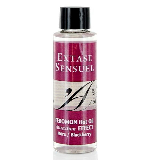 EXTASE SENSUAL - ACEITE DE MASAJE EFECTO CALOR CON FEROMONAS Y MORA 100 ML