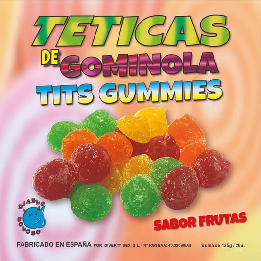 DIABLO GOLOSO - TETAS DE GOMA AZUCARADAS SURTIDAS