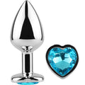 SECRETPLAY - PLUG ANALE IN METALLO A CUORE BLU MISURA PICCOLA 7 CM