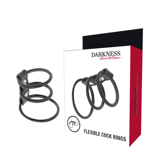 DARKNESS - SET DI 3 ANELLI PENE FLESSIBILI