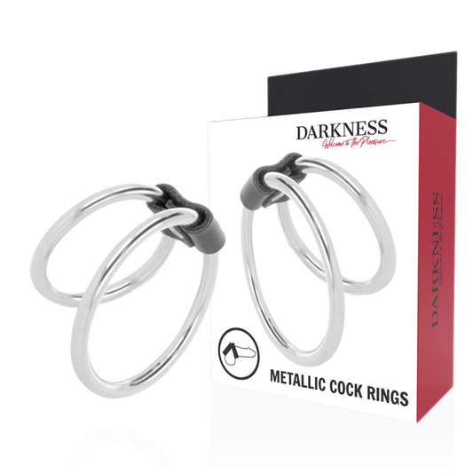 DARKNESS - ANILLO DOBLE DE METAL PARA PENE