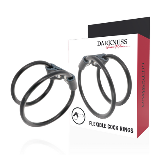 DARKNESS - ANELLO DOPPIO FLESSIBILE PER PENE