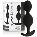 BLACK&SILVER - ORSON PLUG SILICONE 2 ONDE ANALI 9 CM