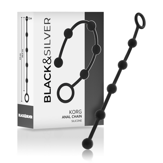 NERO&ARGENTO - ROSARIO ANALE KORG SILICONE INIZIAZIONE 21 CM
