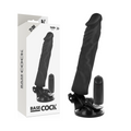 BASECOCK - VIBRATORE REALISTICO TELECOMANDATO NERO 21 CM -Ø- 4 CM