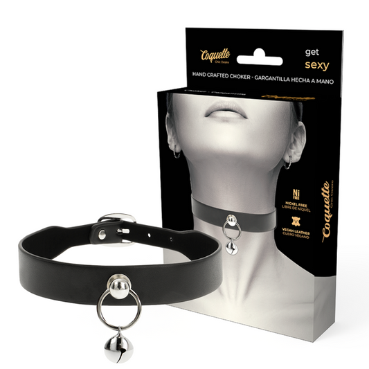 COQUETTE CHIC DESIRE - COLLANA IN ECOPELLE DA DONNA CON SONAGLIO/CERCHIO