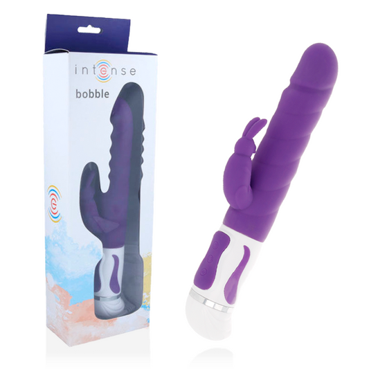 INTENSO - VIBRATORE ROTANTE BOBBLE LILLA SILICONE