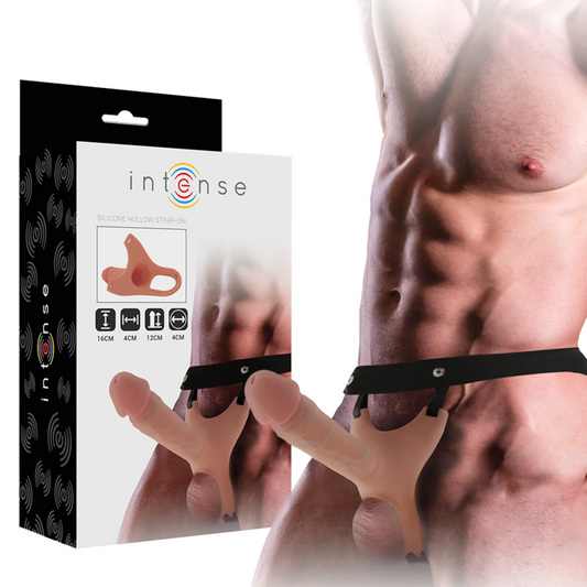 INTENSE - ARNÉS HUECO CON DILDO DE SILICONA 16 X 3.5 CM