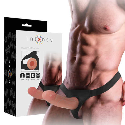 INTENSO - ARNÉS HUECO CON DILDO 16 X 3 CM