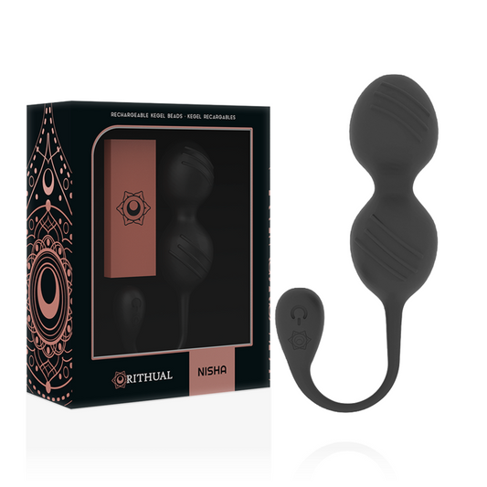 RITHUAL - PALLINE KEGEL VIBRANTI RICARICABILI NISHA NERE