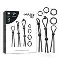 ADDICTED TOYS - CONJUNTO DE ANILLOS PARA PENE DE SILICONA FLEXIBLE 7 PIEZAS