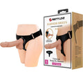 PRETTY LOVE - ARNÉS TIPO SLIP ARNÉS UNIVERSAL CON DILDO JERRY 21,8 CM NATURAL