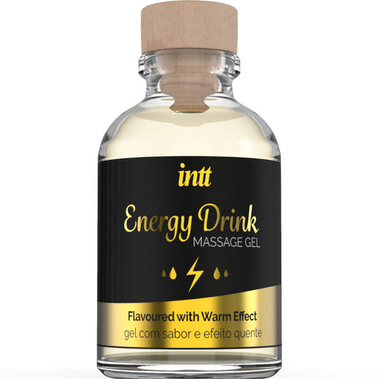 INTT MASAJE Y SEXO ORAL - GEL DE MASAJE CON BEBIDA ENERGÉTICA SABORIZADA Y EFECTO CALOR