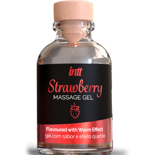 MASAJE ÍNTIMO Y SEXO ORAL - GEL DE MASAJE EFECTO CALOR SABOR FRESA