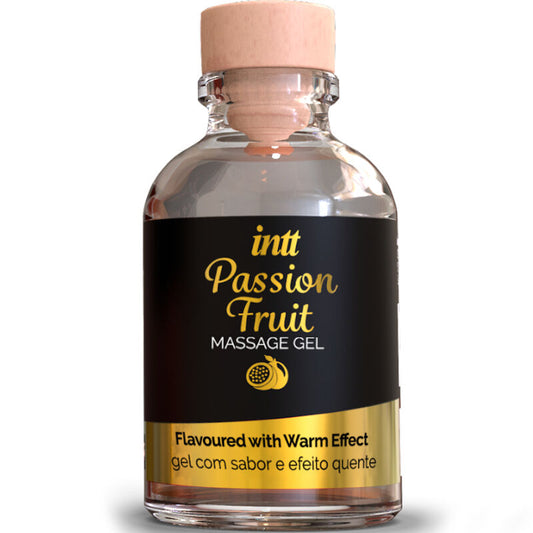 MASAJE Y SEXO ORAL INTT - GEL DE MASAJE EFECTO CALOR CON SABOR A FRUTA DE LA PASIÓN