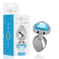 INTENSE - PLUG ANALE IN METALLO DI ALLUMINIO CUORE BLU TAGLIA M