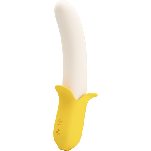 PRETTY LOVE - BANANA GEEK SUPER POWER 7 VIBRACIONES ARRIBA Y ABAJO SILICONA NEGRO
