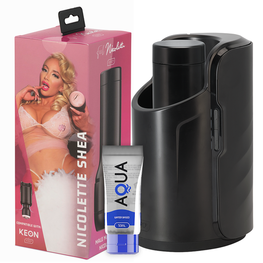 KIIROO - KEON + SENSOR DE NICOLETTE SHEA STROKER + LUBRICANTE ÍNTIMO DE CALIDAD AQUA 50 ML