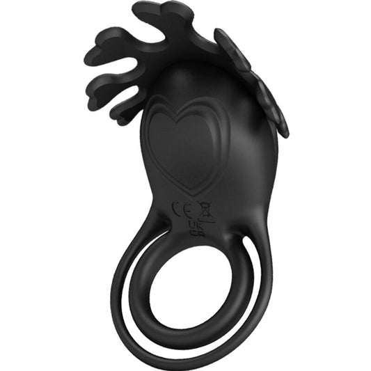 PRETTY LOVE - ANELLO VIBRANTE RUBEN 7 VIBRAZIONI SILICONE NERO