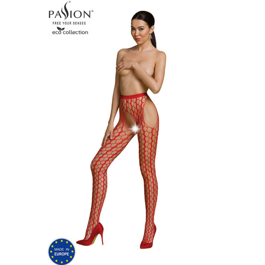 PASSION - ECO COLLECTION BODYSTOCKING ECO S007 ROSSO