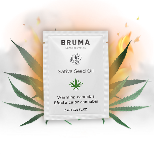BRUMA - ACEITE DE SEMILLA DE SATIVA GEL DESLIZANTE CON EFECTO CALOR SABOR CANNABIS 6 ML