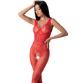 PASSION - BS098 BODY ELASTICIZZATO ROSSO TAGLIA UNICA