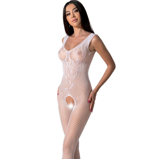 PASSION - BS098 BODY STOCKING BIANCO TAGLIA UNICA