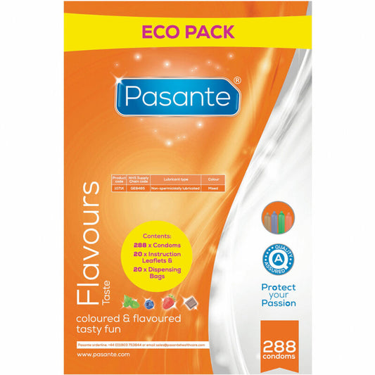 PASANTE - PRESERVATIVI ECO PACK AROMATIZZATI SACCHETTO 288 UNITÀ