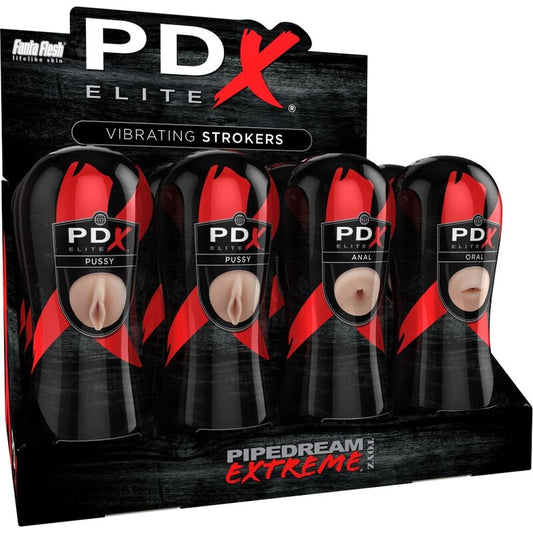 PDX ELITE - SET STROKER 12 PEZZI: 6X VAGINA, 3X ANO, 3X BOCCA