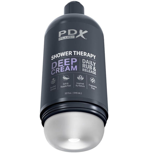 PDX PLUS - MASTURBATORE STROKER DISCRETO CON DESIGN A BOTTIGLIA DI SHAMPOO DEEP CREAM