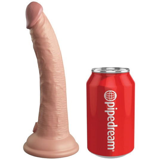 KING COCK - DILDO VIBRATORE REALISTICO ELITE E TELECOMANDO IN SILICONE 17,8 CM