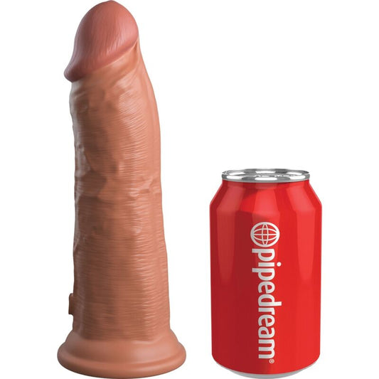 KING COCK - DILDO VIBRANTE REALISTICO ELITE IN SILICONE 20,3 CM CARAMELLO