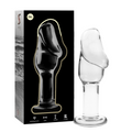 SERIE NEBULA DI IBIZA - MODEL 6 ANAL PLUG VETRO BOROSILICATO TRASPARENTE 12.5 CM -O- 4 CM