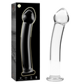 SERIE NEBULA DE IBIZA - MODELO 11 DILDO DE CRISTAL DE BOROSILICATO TRANSPARENTE 16 CM -Ø- 3 CM
