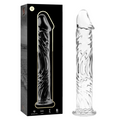 SERIE NEBULA DI IBIZA - MODELLO DILDO 12 VETRO BOROSILICATO TRASPARENTE 17 CM -O- 3,5 CM