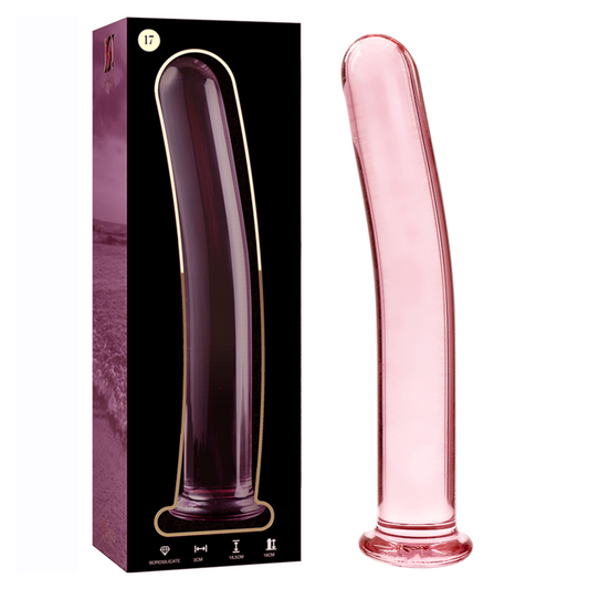 NEBULA SERIES BY IBIZA - MODELLO 17 DILDO VETRO BOROSILICATO ROSA 18,5 CM -O- 3 CM
