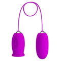 PRETTY LOVE - VIBRATORE RICARICABILE DOPPIO UOVO DAISY VIOLA