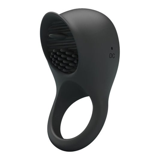 PRETTY LOVE - ANILLO VIBRADOR PARA PENE CON LENGÜETA NEGRA
