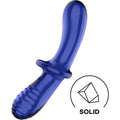 SATISFYER - DOBLE CRISTAL DILDO AZUL