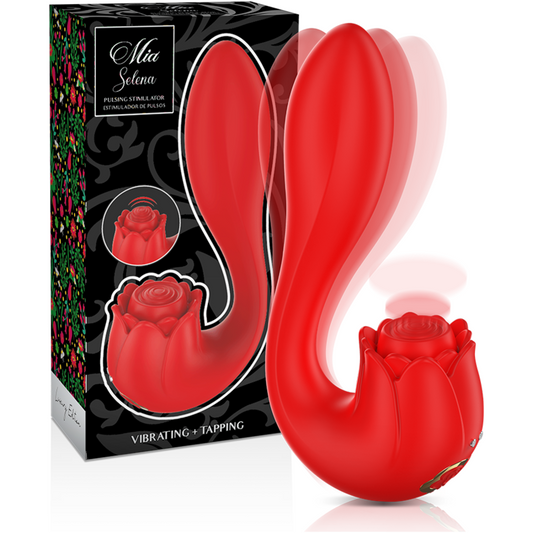MIA - STIMOLATORE VIBRANTE E BATTENTE SELENA ROSSO