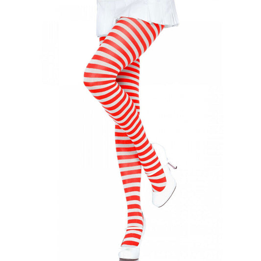 LEG AVENUE - COLLANT A RIGHE BIANCHE E ROSSE